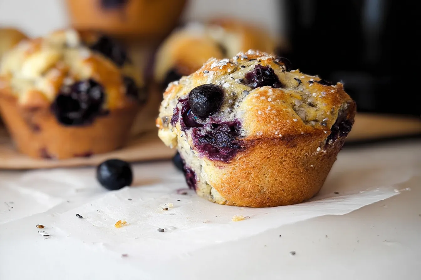 Blueberry Lemon Poppy Seed Muffins – No Added Sugar