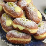 Bomboloni - Delicious Pistachio Custard Doughnuts