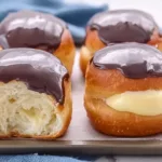 Boston Cream Hawaiian Roll “Donuts” Ready to Enjoy
