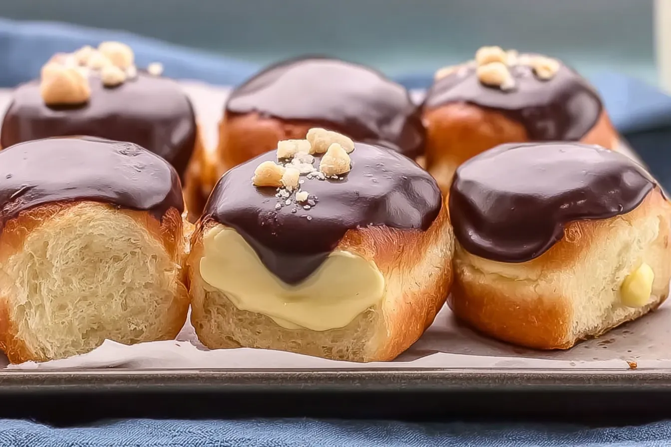 Boston Cream Hawaiian Roll “Donuts”