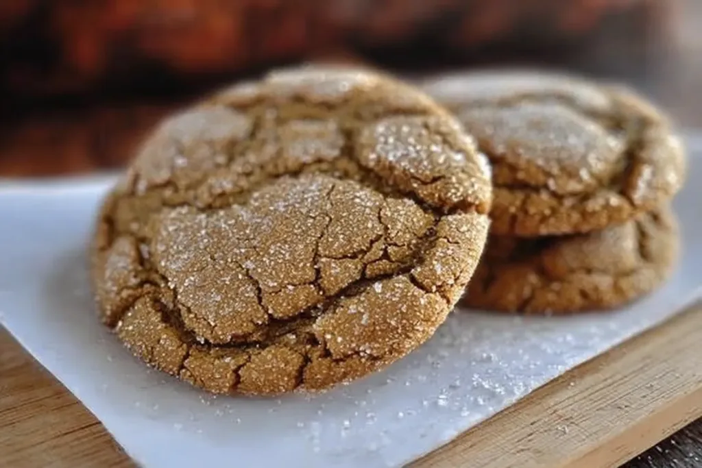 Homemade Brown Sugar Crackle Cookies Fresh Out of the Oven