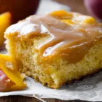 Brown Sugar Peach Cake Fresh Out of the Oven