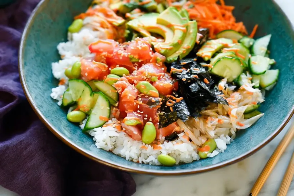California Roll Sushi Bowls Ready to Serve