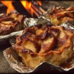 Delicious campfire apple pie packets ready to enjoy
