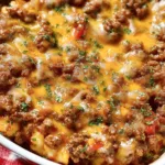 Cheeseburger Casserole Fresh Out of the Oven