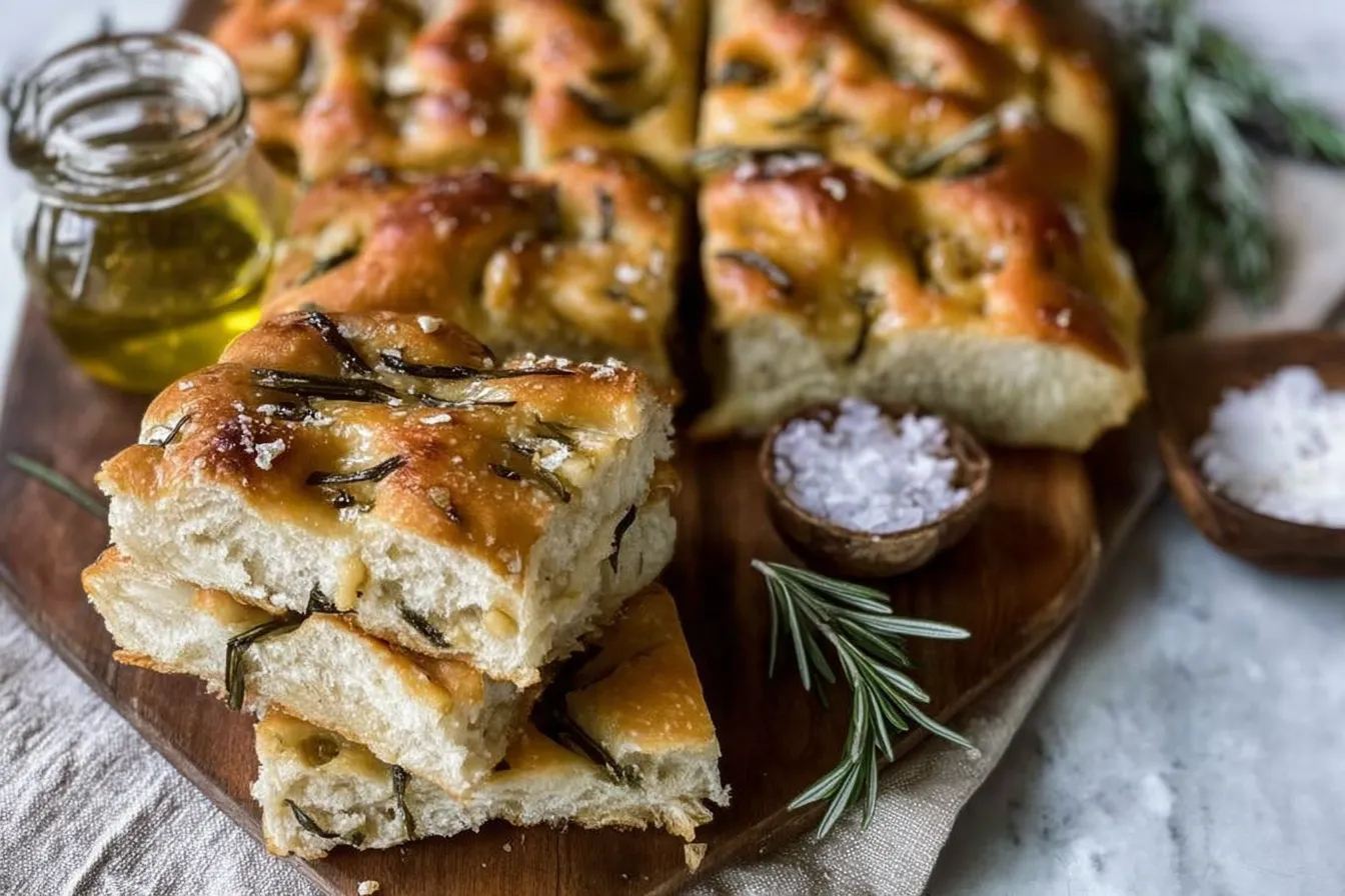 Cheesy Garlic Focaccia with Rosemary