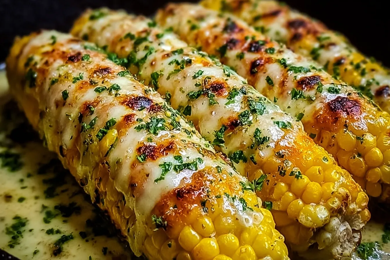 Cheesy Garlic Grilled Corn on the Cob Recipe