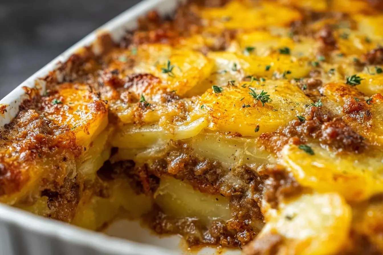 Cheesy Hamburger Potato Casserole