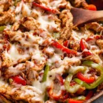 Delicious Chicken Cheesesteak Skillet Ready to Serve