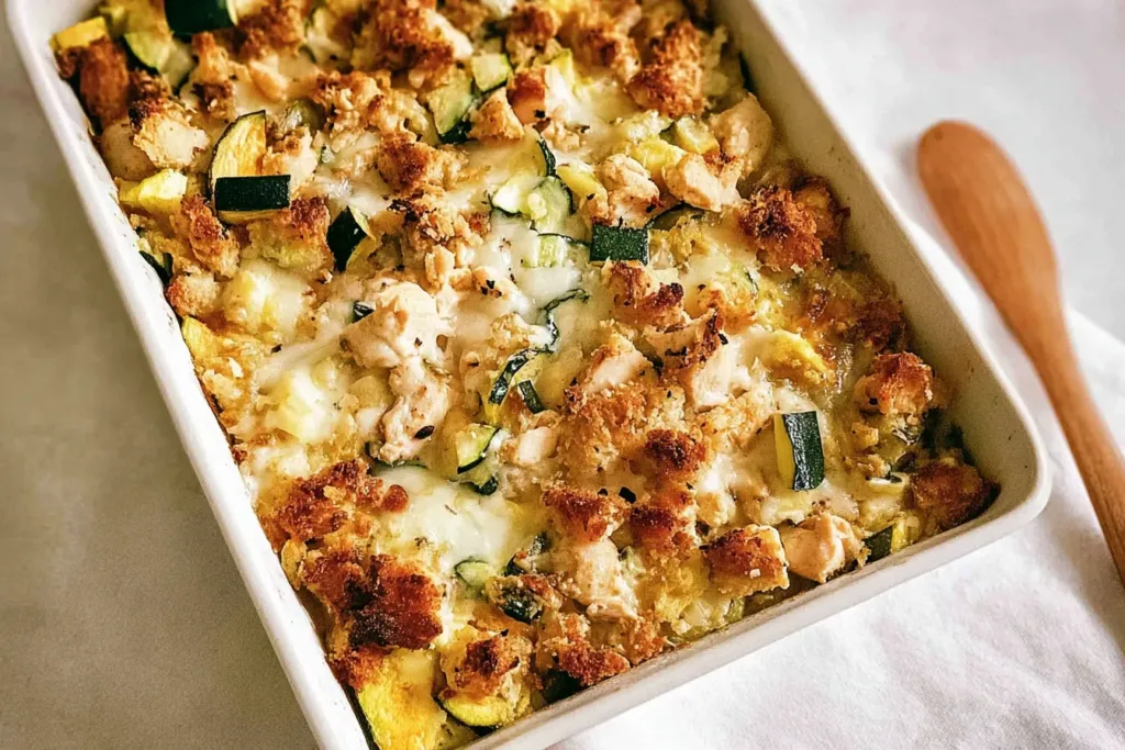 Mouthwatering Chicken Zucchini Casserole Ready to Serve