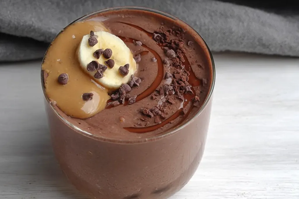 Chocolate Peanut Butter Protein Smoothie Delight