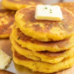 Delicious Classic Fried Cornbread Cakes on a Platter