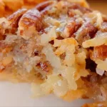 Delicious Coconut Pecan Pie Slice