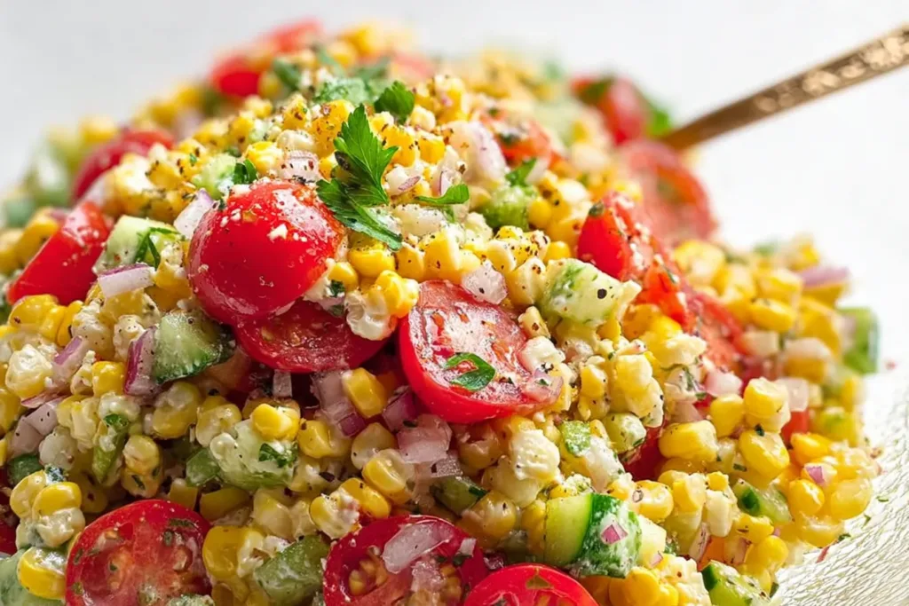 Fresh Corn Salad with Vegetables