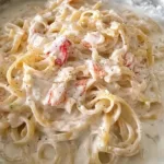 Delicious Crab Alfredo Served with Fresh Herbs