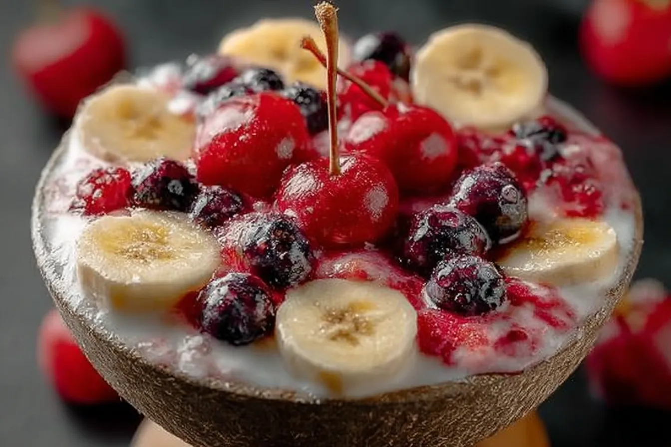 Creamy Berry Banana Fruit Bowl