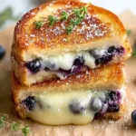 Crispy Blueberry Grilled Cheese Sandwich Plated Delight