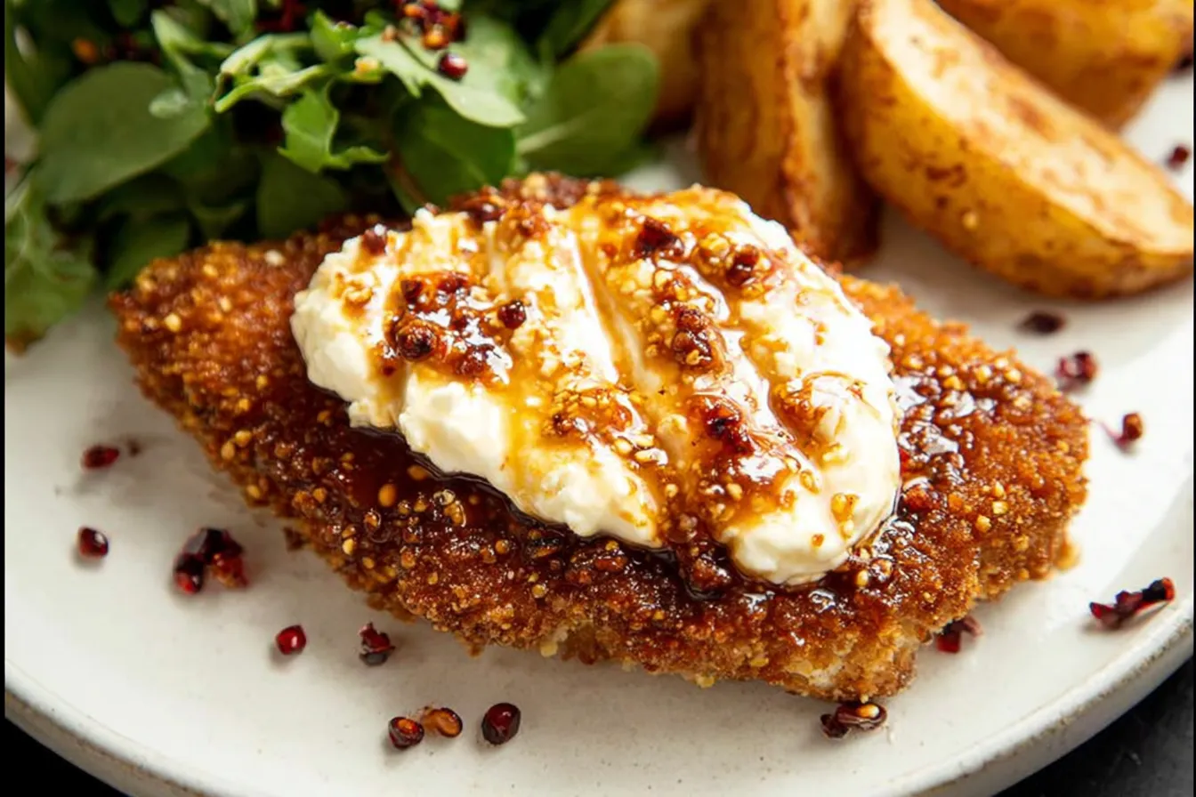 Crispy Hot Honey Feta Chicken
