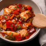 Delicious Crock Pot Chicken Cacciatore in a Rustic Setting