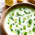 Chilled Cucumber Gazpacho in a Bowl