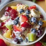 Delicious Breakfast Fruit Salad with Honey Yogurt Dressing