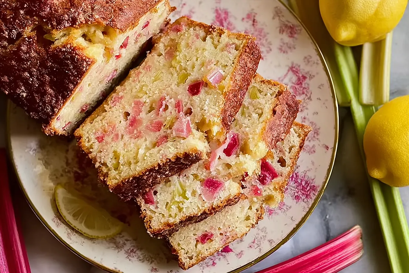 Delicious Lemon Rhubarb Bread