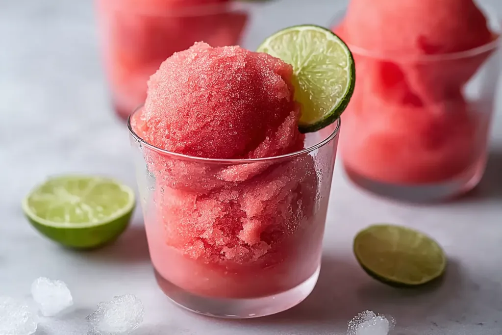 Easy 2-Ingredient Watermelon Sorbet in a Bowl