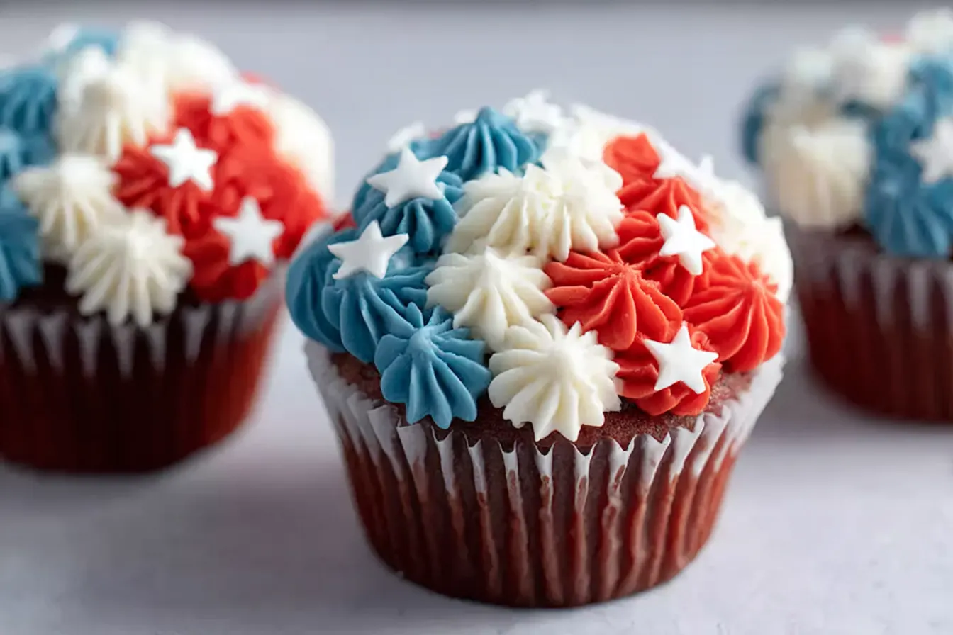 Easy 4th of July Cupcakes