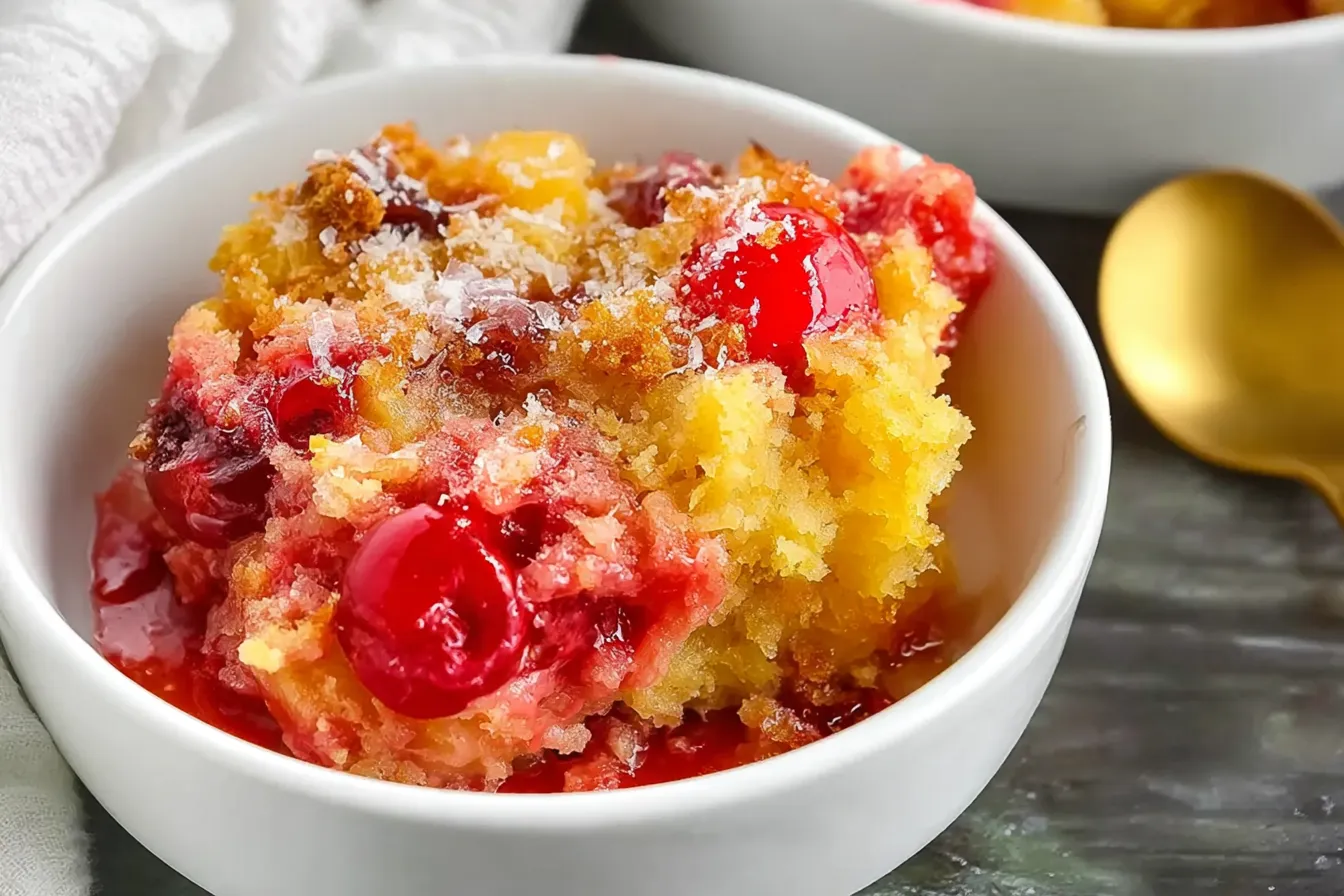 Easy Cherry Pineapple Dump Cake