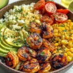 Easy Grilled Shrimp Bowl with Avocado and Corn