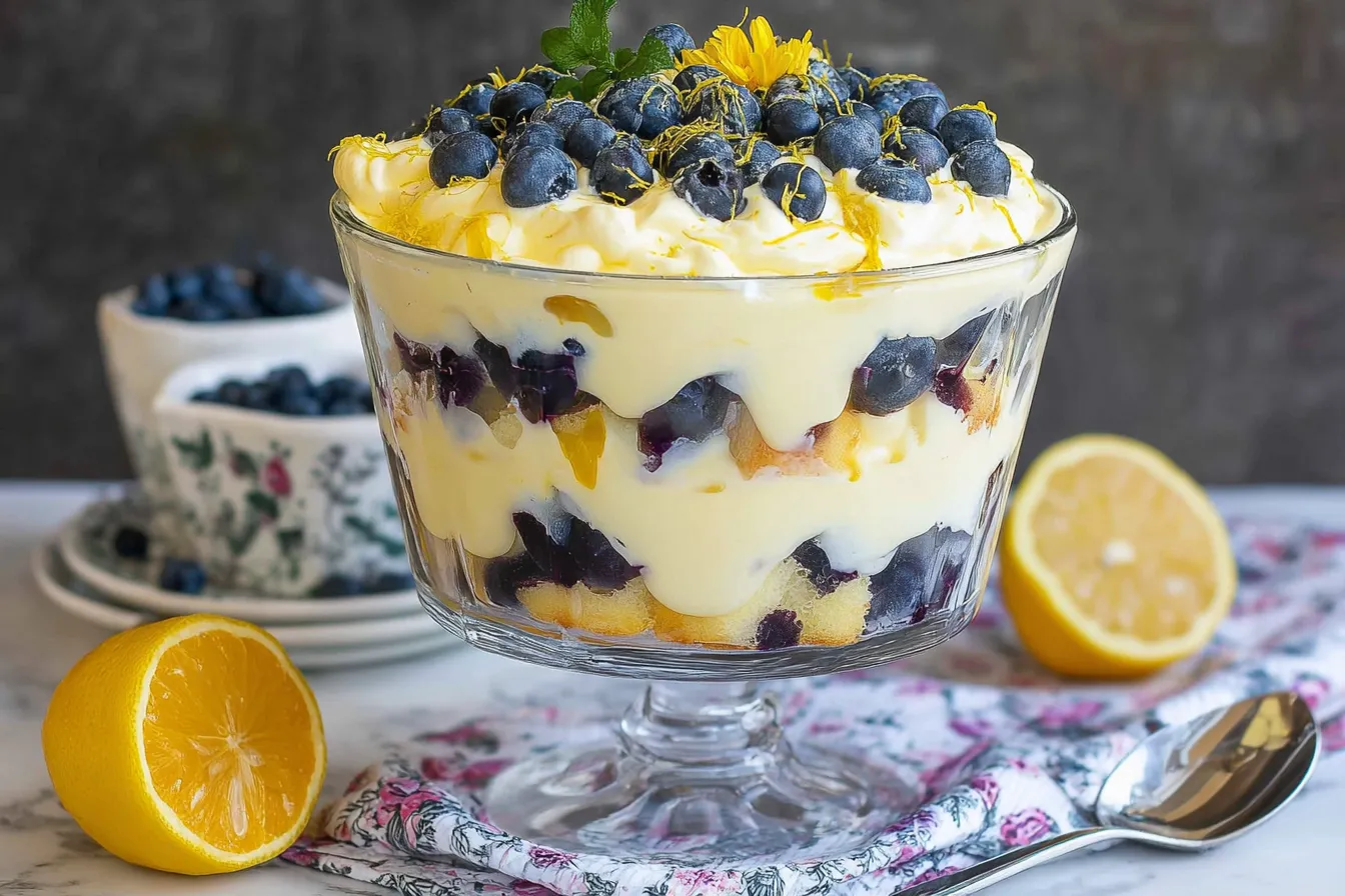 Easy Lemon Blueberry Trifle