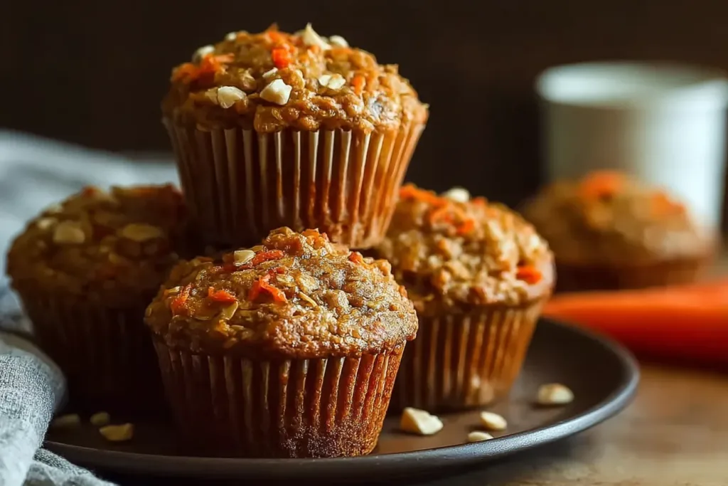 Delicious Easy One-Bowl Carrot Oatmeal Muffins