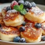 Fluffy Breakfast Pancake Poppers Ready to Serve