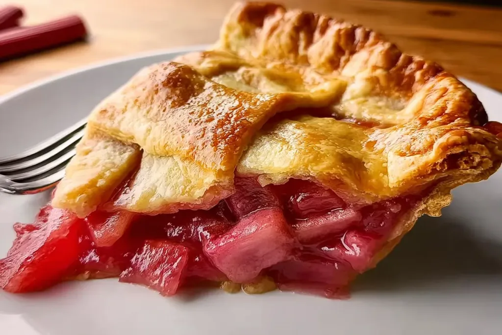Fresh Rhubarb Pie -- A Slice of Flavorful Delight