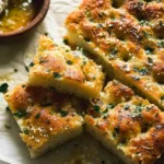 Garlic Bread Focaccia Freshly Baked