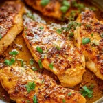 Garlic Butter Chicken on a Plate with Fresh Herbs