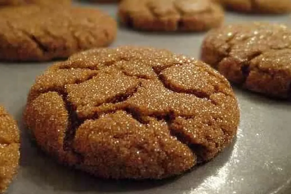 Ginger Crinkles Cookies Fresh Out of the Oven