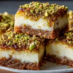 Greek Honey Pistachio Cheesecake Bars Delight