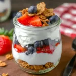 Vibrant Greek Yogurt Breakfast Parfait Close-Up