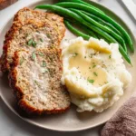 Ground Turkey Meatloaf Freshly Baked Slice