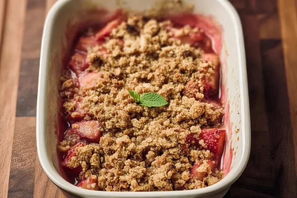 Hairy Bikers Rhubarb Crumble Freshly Baked