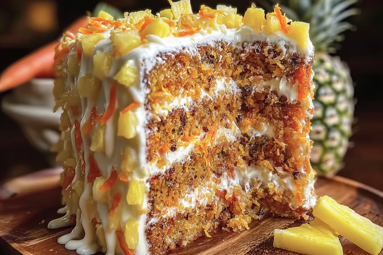Hawaiian Carrot Pineapple Cake 