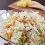 Hawaiian Coleslaw with Pineapple and Cabbage