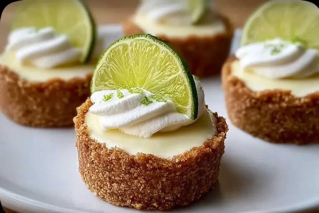 Heavenly No-Bake Mini Key Lime Pies Ready to Serve