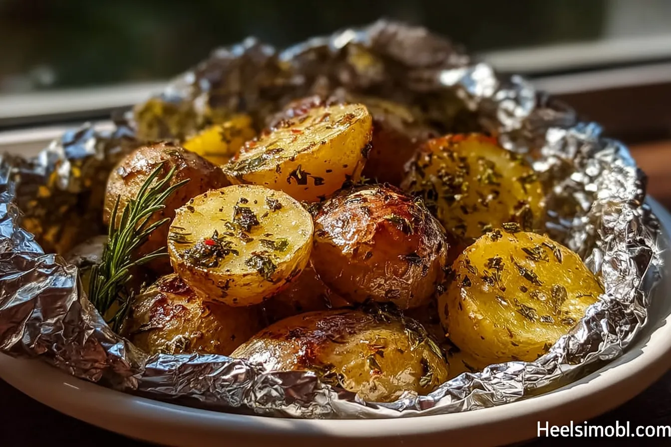 Herb-Seasoned Grilled Potatoes in Foil: A Flavorful Delight 4 Herb-Seasoned Grilled Potatoes in Foil