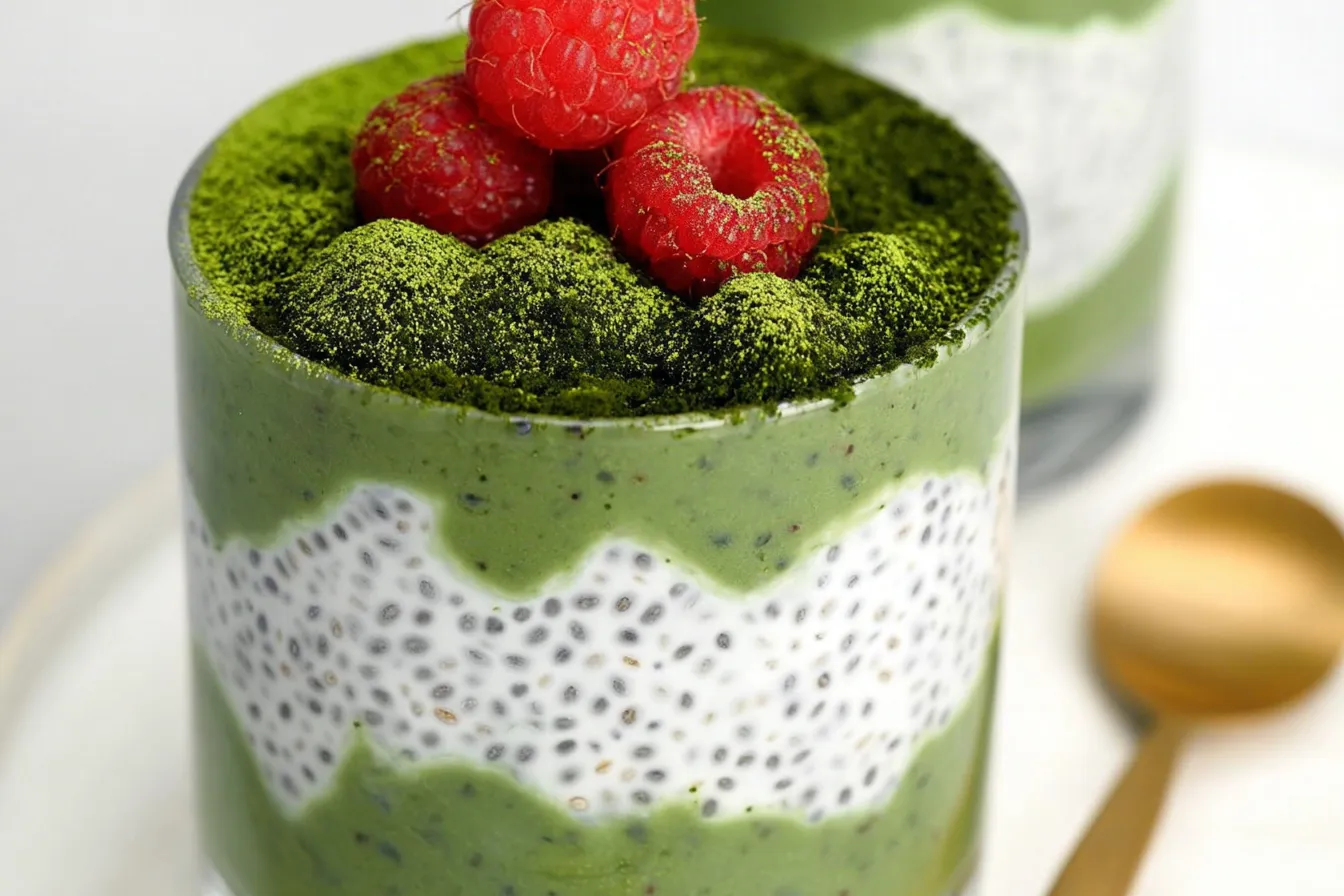 High-Protein Matcha Chia Pudding 