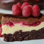 Himbeer-Brownie-Cheesecake Slice