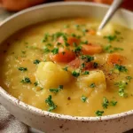 Homemade German Potato Soup in a Bowl