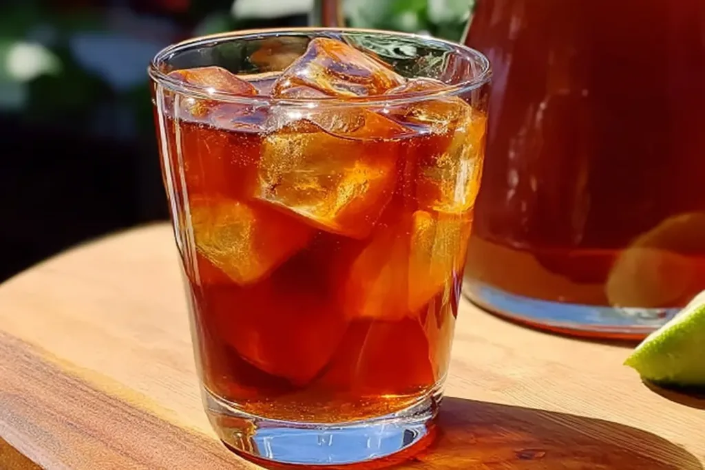Refreshing Homemade Iced Tea in a Glass