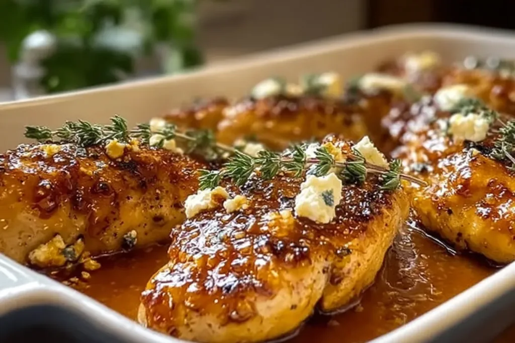 Hot Honey Feta Chicken Plated Delight